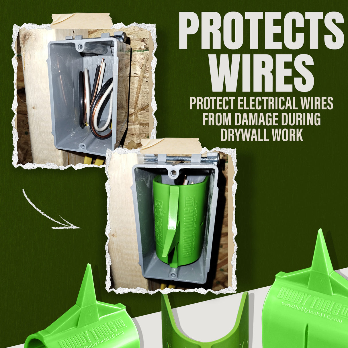 Buddy Tools Mark N Guard - Herramienta profesional de localización de cajas eléctricas para paneles de yeso (paquete de 5)