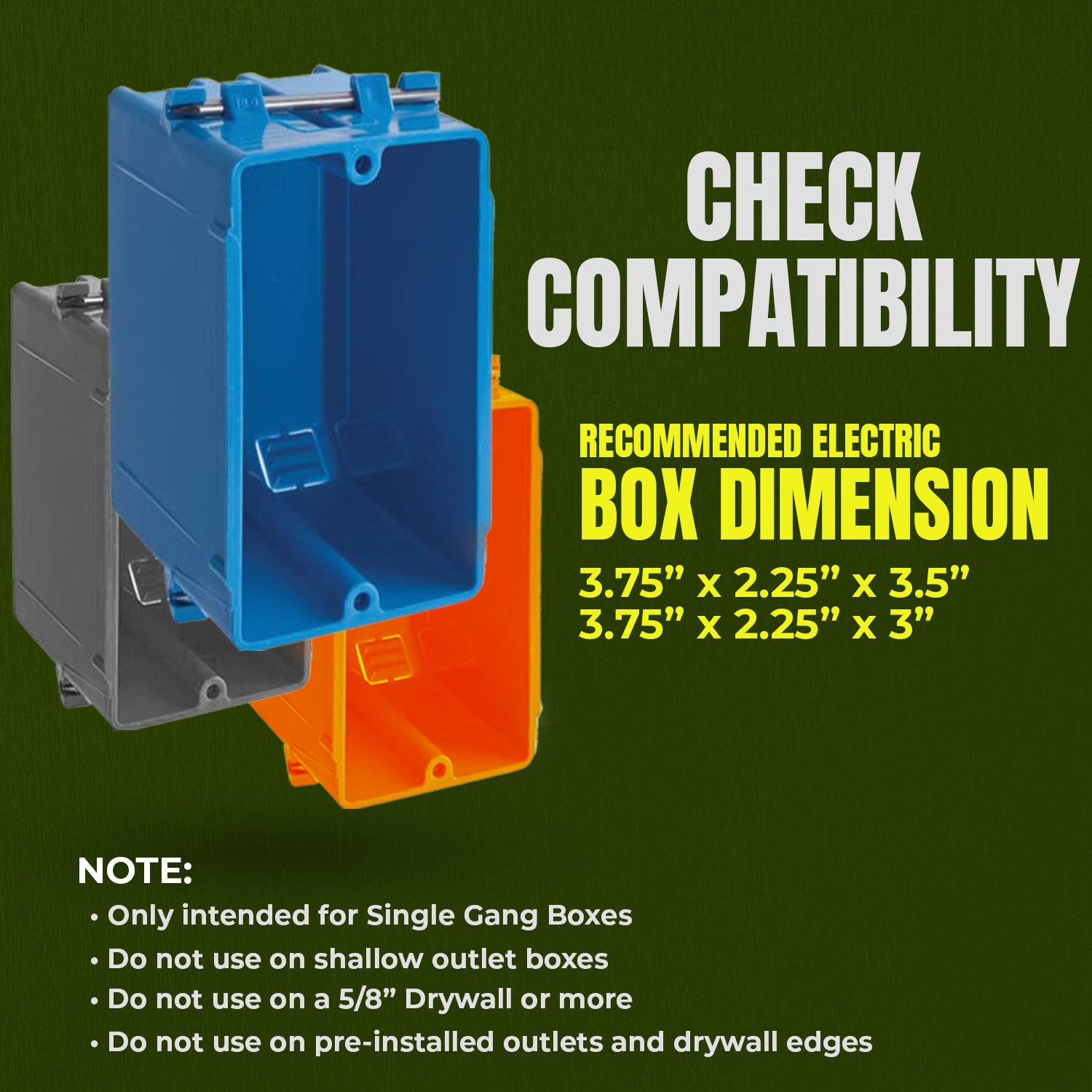 Buddy Tools Mark N Guard - Herramienta profesional de localización de cajas eléctricas para paneles de yeso (paquete de 5)