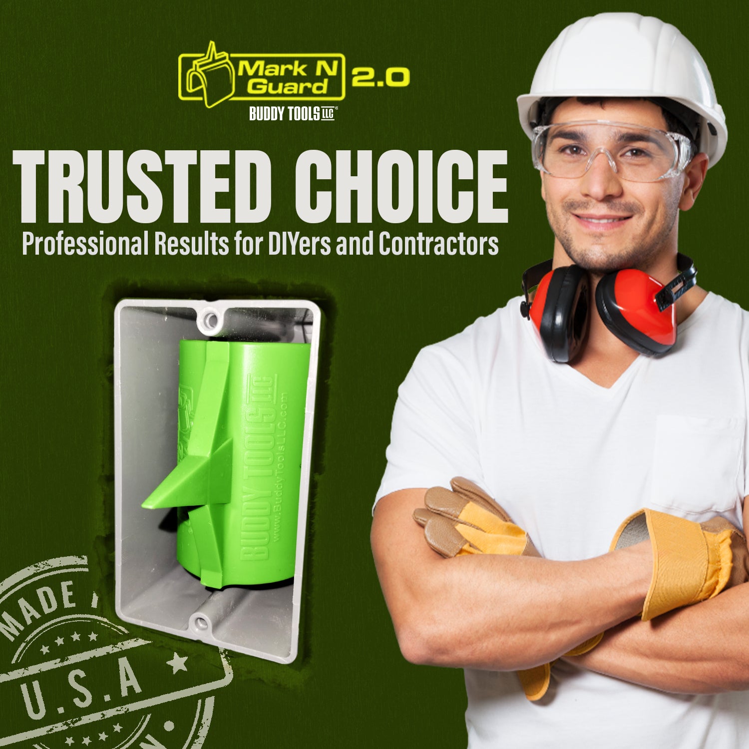 Buddy Tools Mark N Guard - Herramienta profesional de localización de cajas eléctricas para paneles de yeso (paquete de 5)