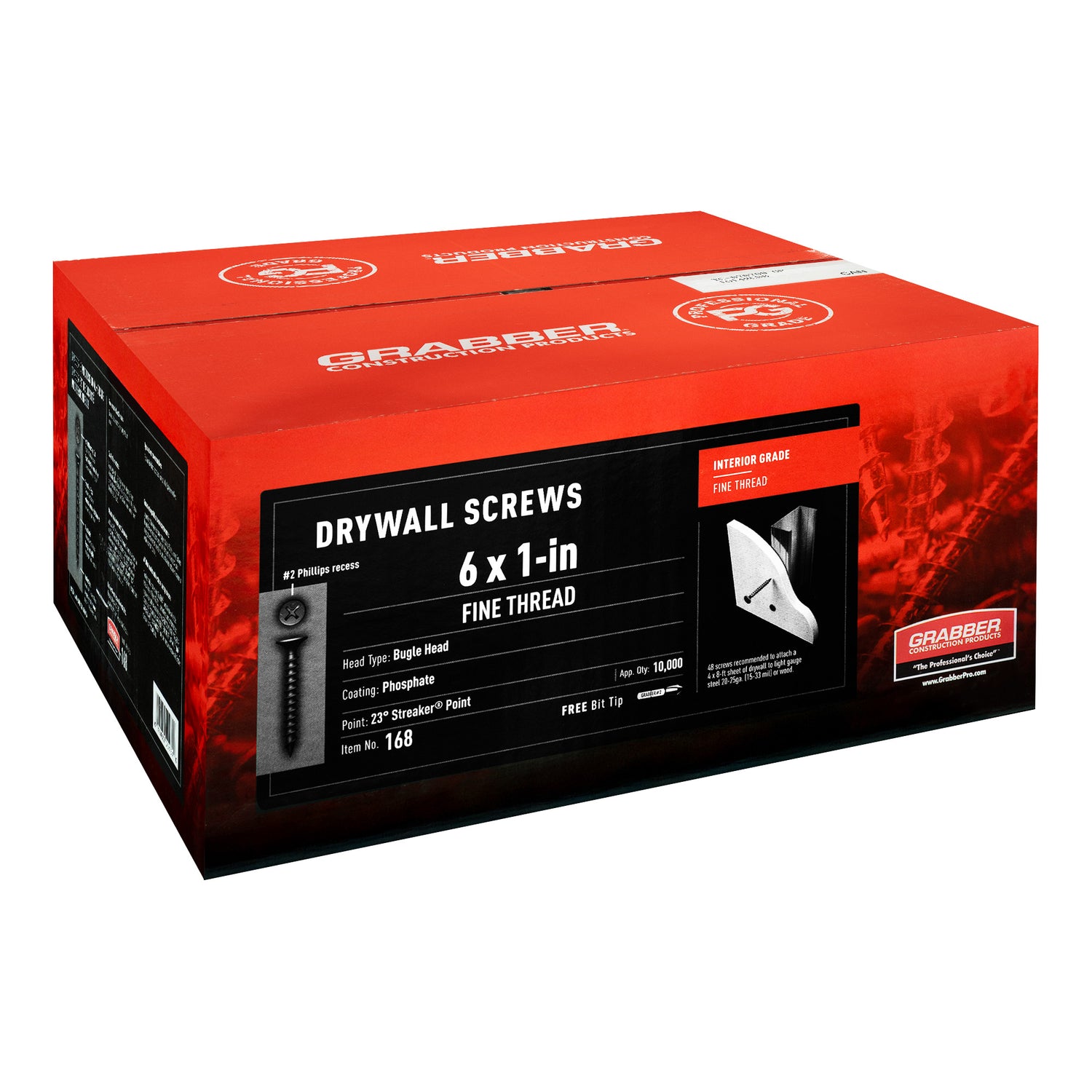 Tornillos Grabber para paneles de yeso - Cabeza de trompeta - Rosca fina