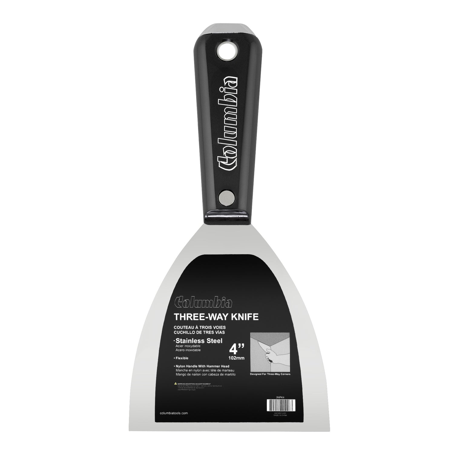 Columbia 3Way Stainless Steel Putty Knife Set