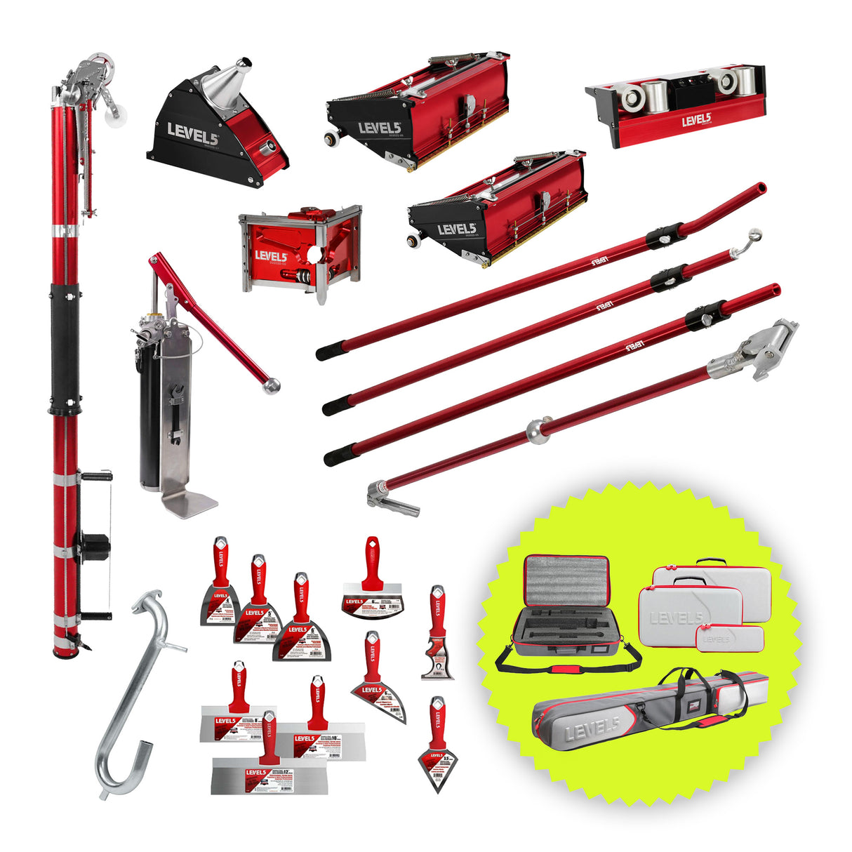 Juego completo L5T de nivel 5 con estuches de herramientas adicionales, 4 unidades, 600 piezas