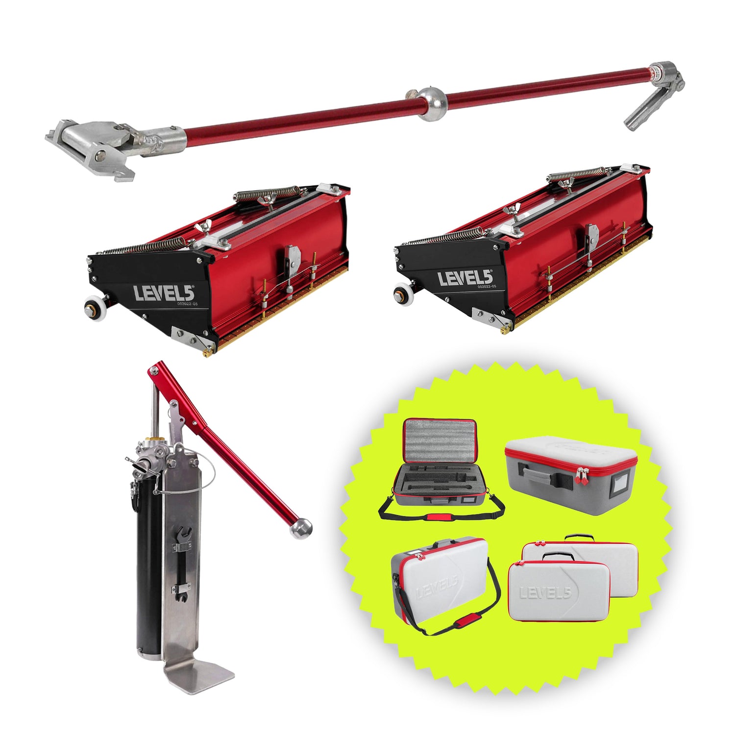 Combo de caja plana L5T de nivel 5 con estuches de herramientas adicionales 4-604