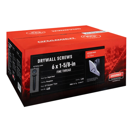 Tornillos Grabber para paneles de yeso - Cabeza de trompeta - Rosca fina