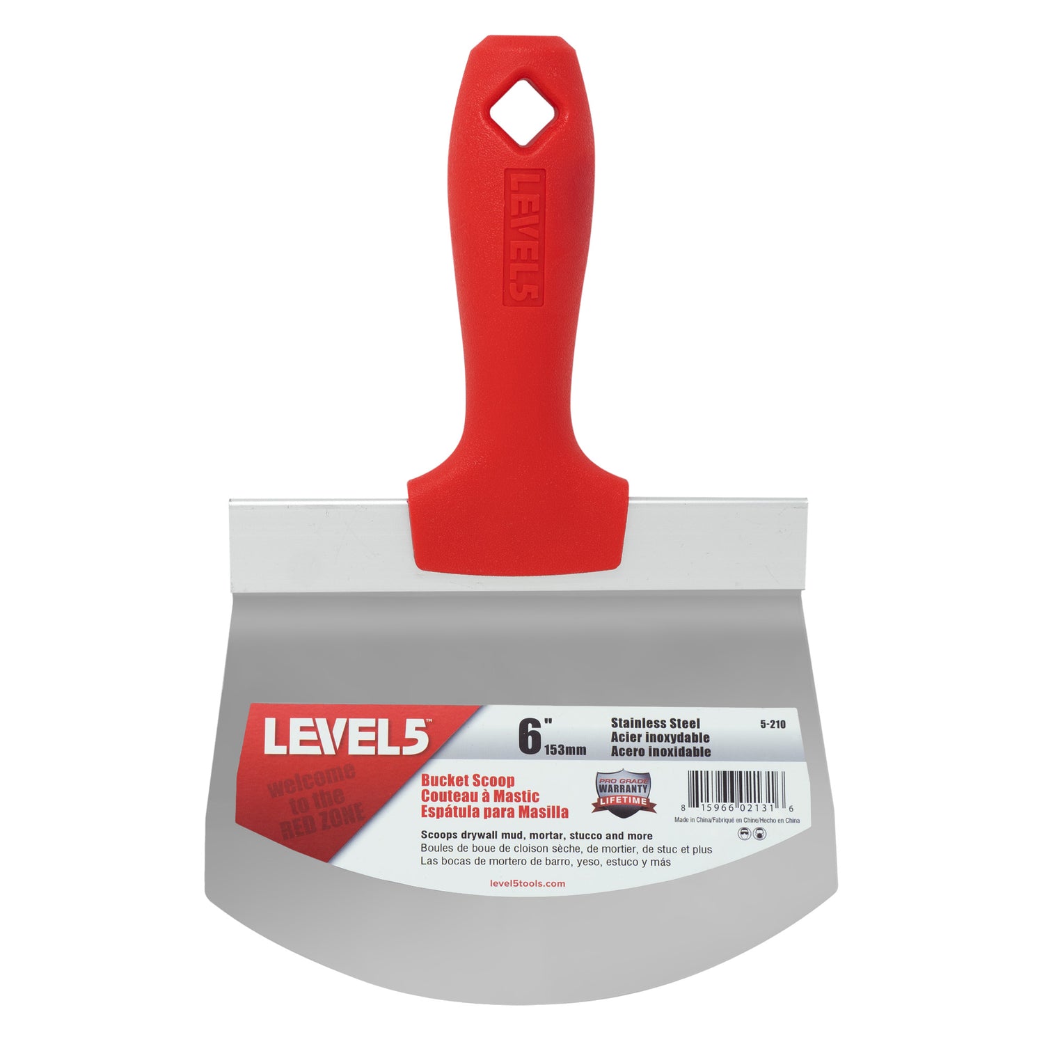 Cuchara de cubo de acero inoxidable de nivel 5