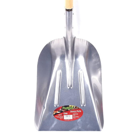 Pro-Yard Grain Scoop Shovel - Aluminum Blade with Wooden Handle