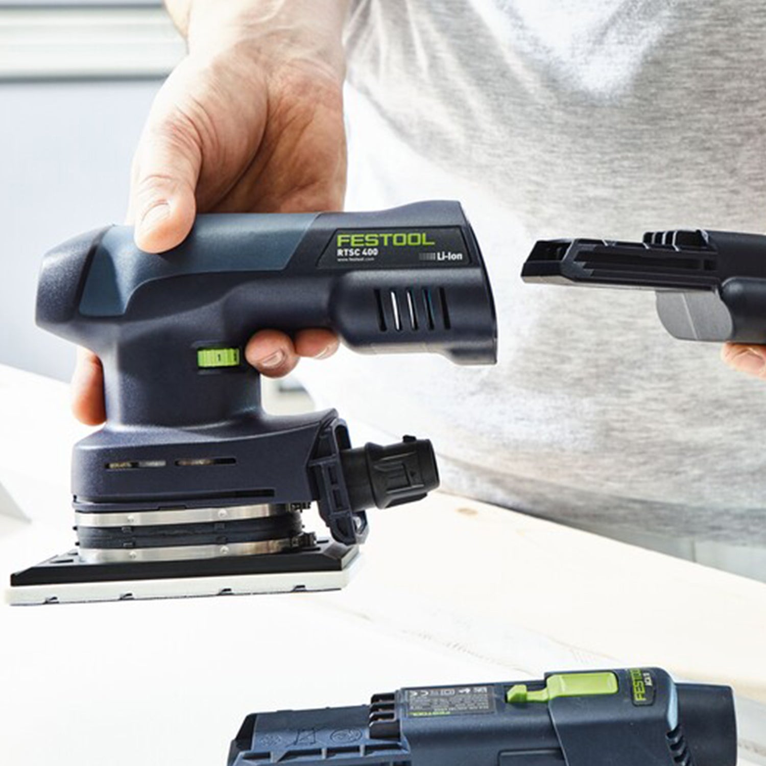 Lijadora orbital inalámbrica Festool RTSC 400 3,0 I-Plus