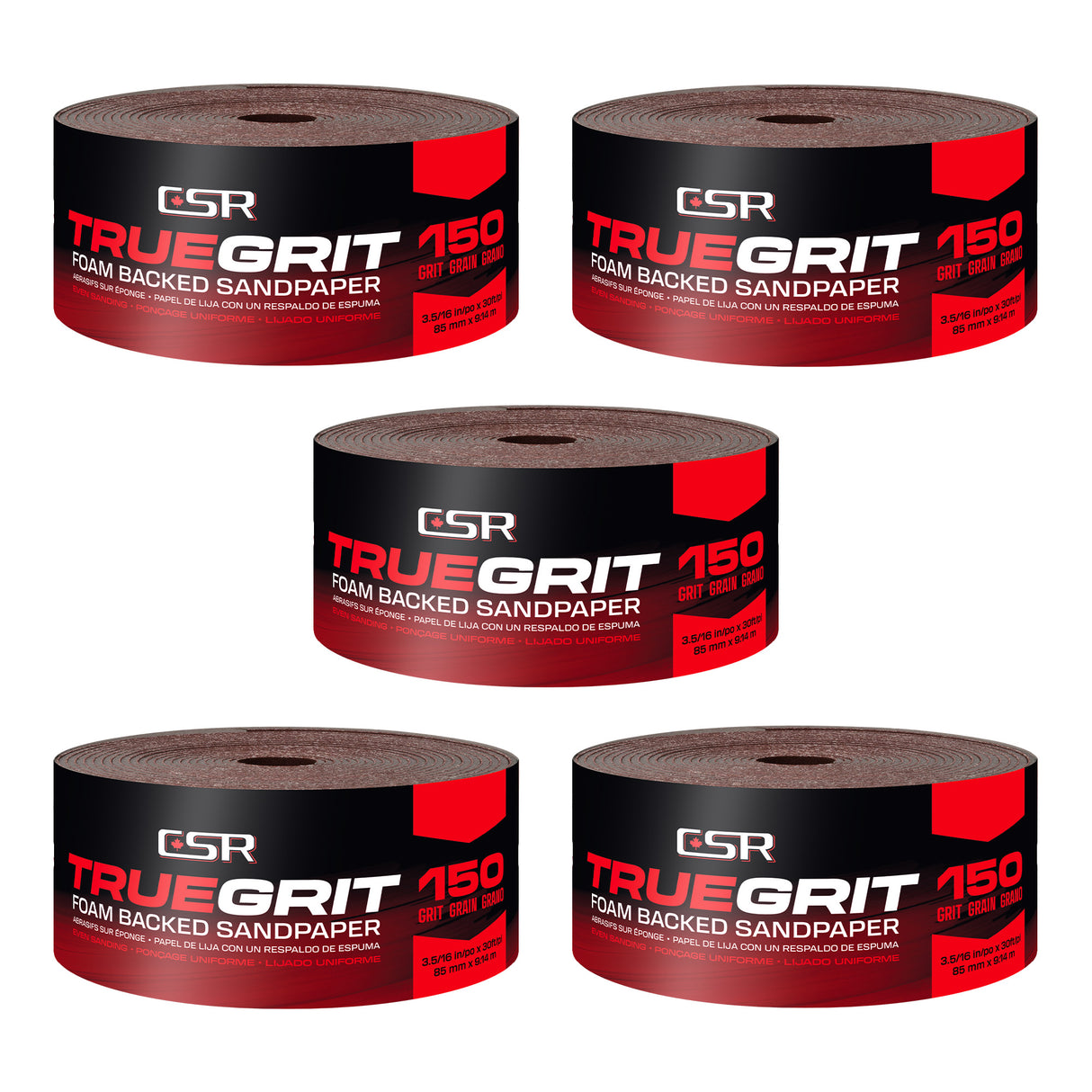 CSR 3-5/16" x 30' Papel de lija con respaldo de esponja