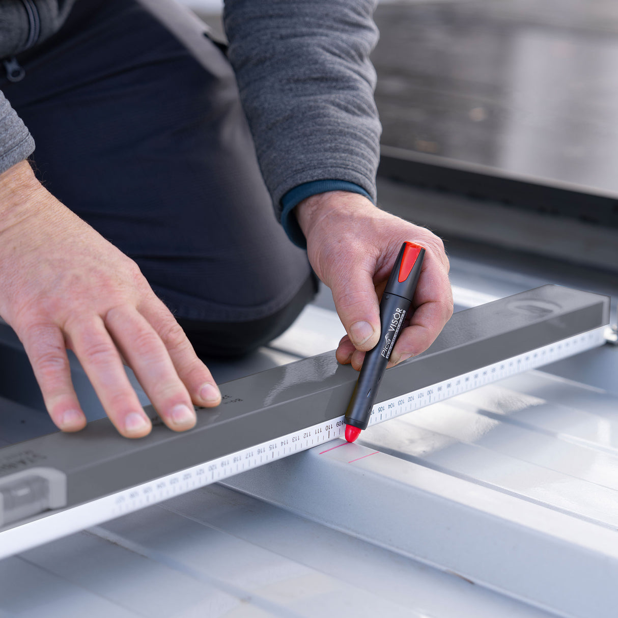 Marcador de crayón de construcción permanente Pica Visor