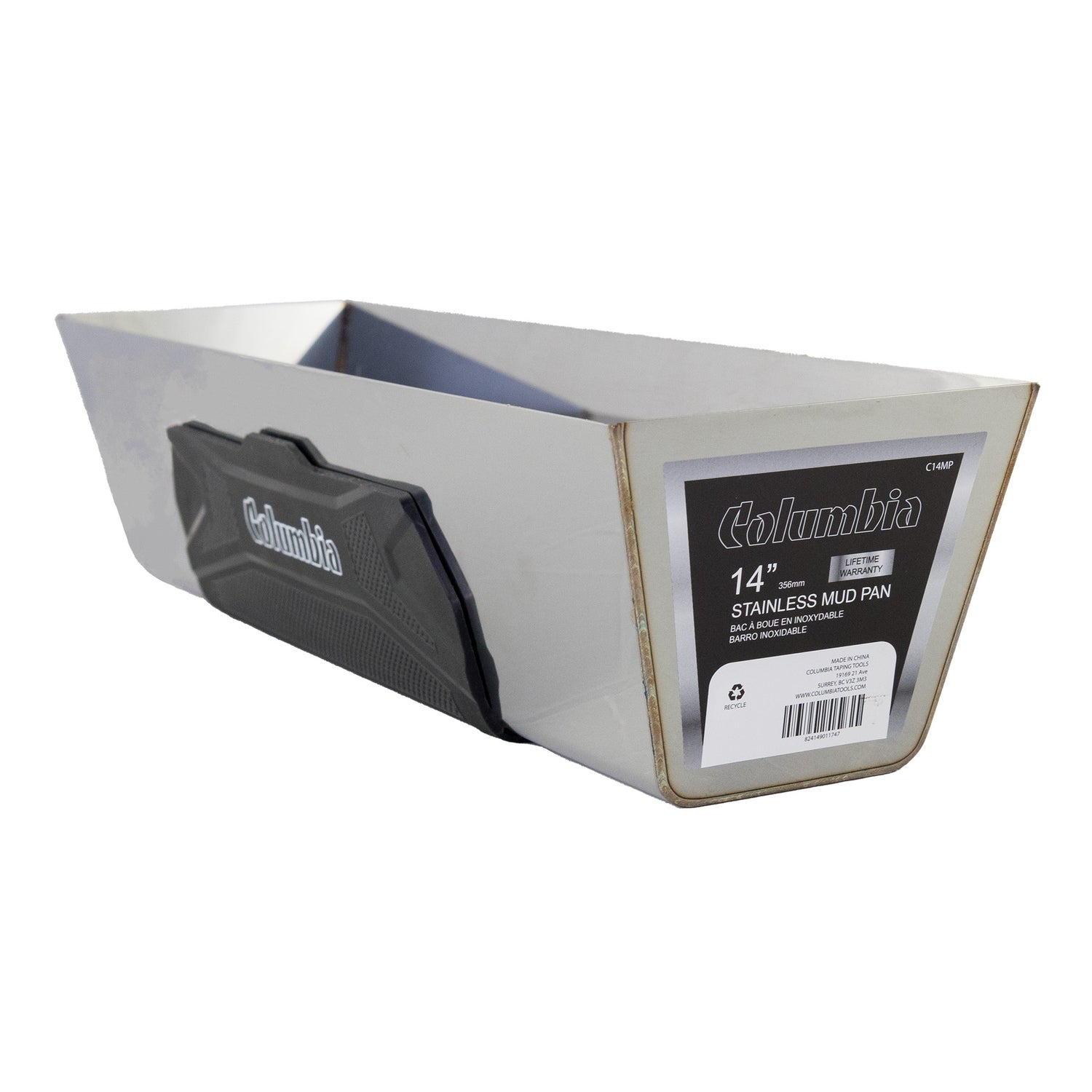 Bandeja para barro de acero inoxidable Columbia con agarre para barro GRATIS