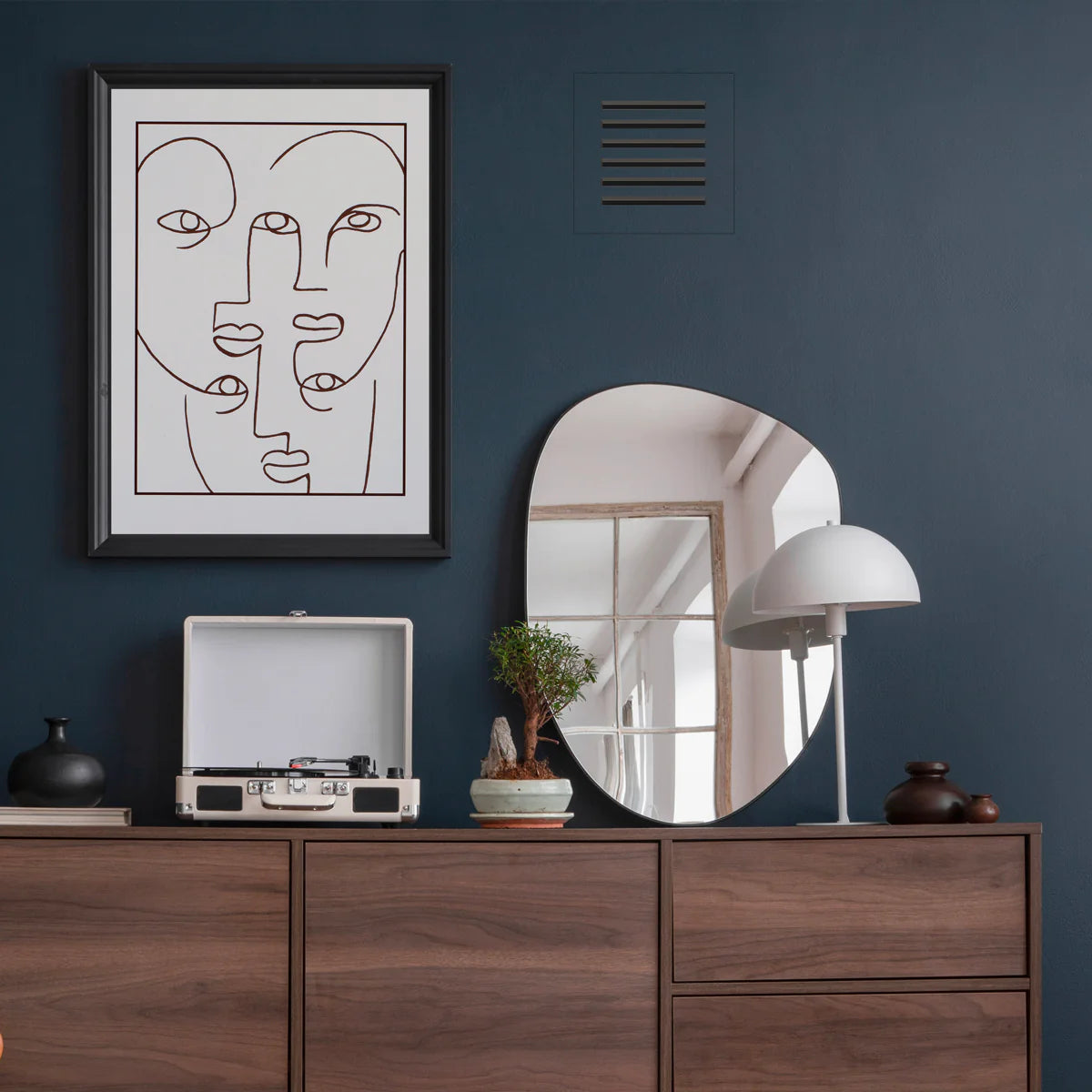 Ventilación de retorno de aire de pared empotrada magnética extraíble Envisivent