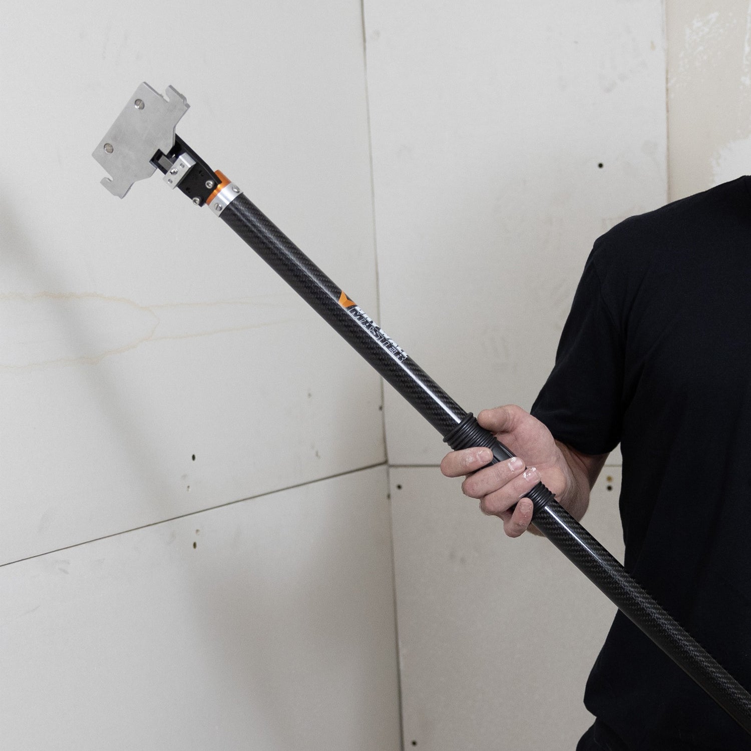 Mango de extensión de acabado plano de fibra de carbono Drywall Master Warrior