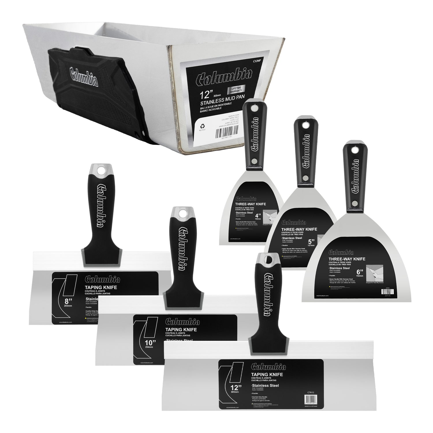 Columbia Predator Full Semi-Automatic Taping Tool and Sanding Set with Bonus Hand Tool Set