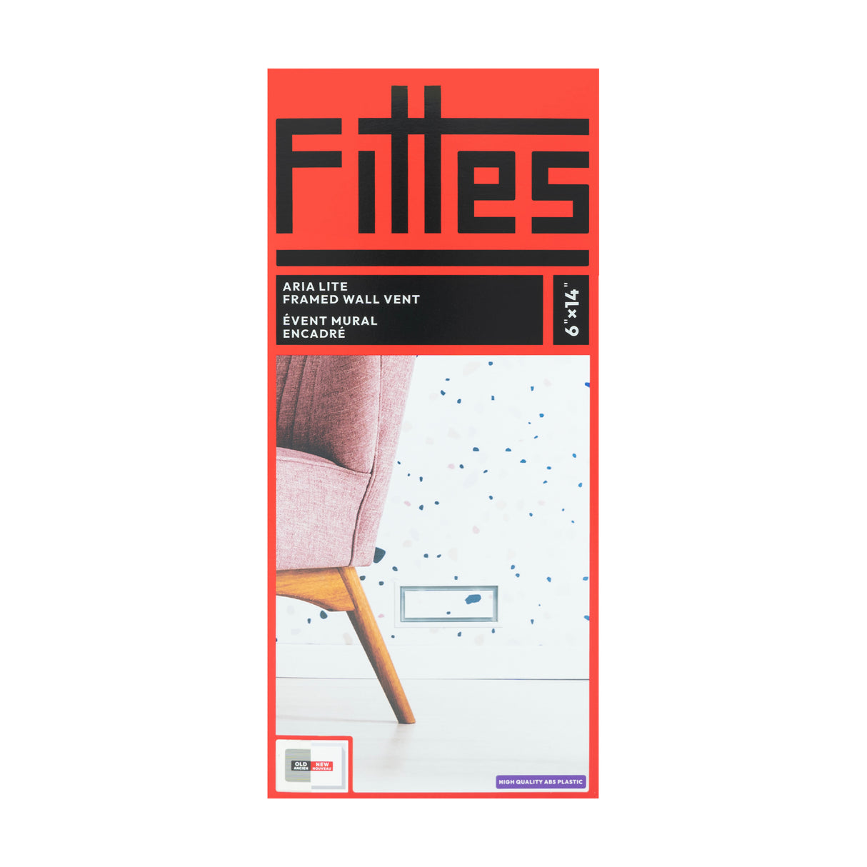 Grille de ventilation murale encadrée Aria Lite