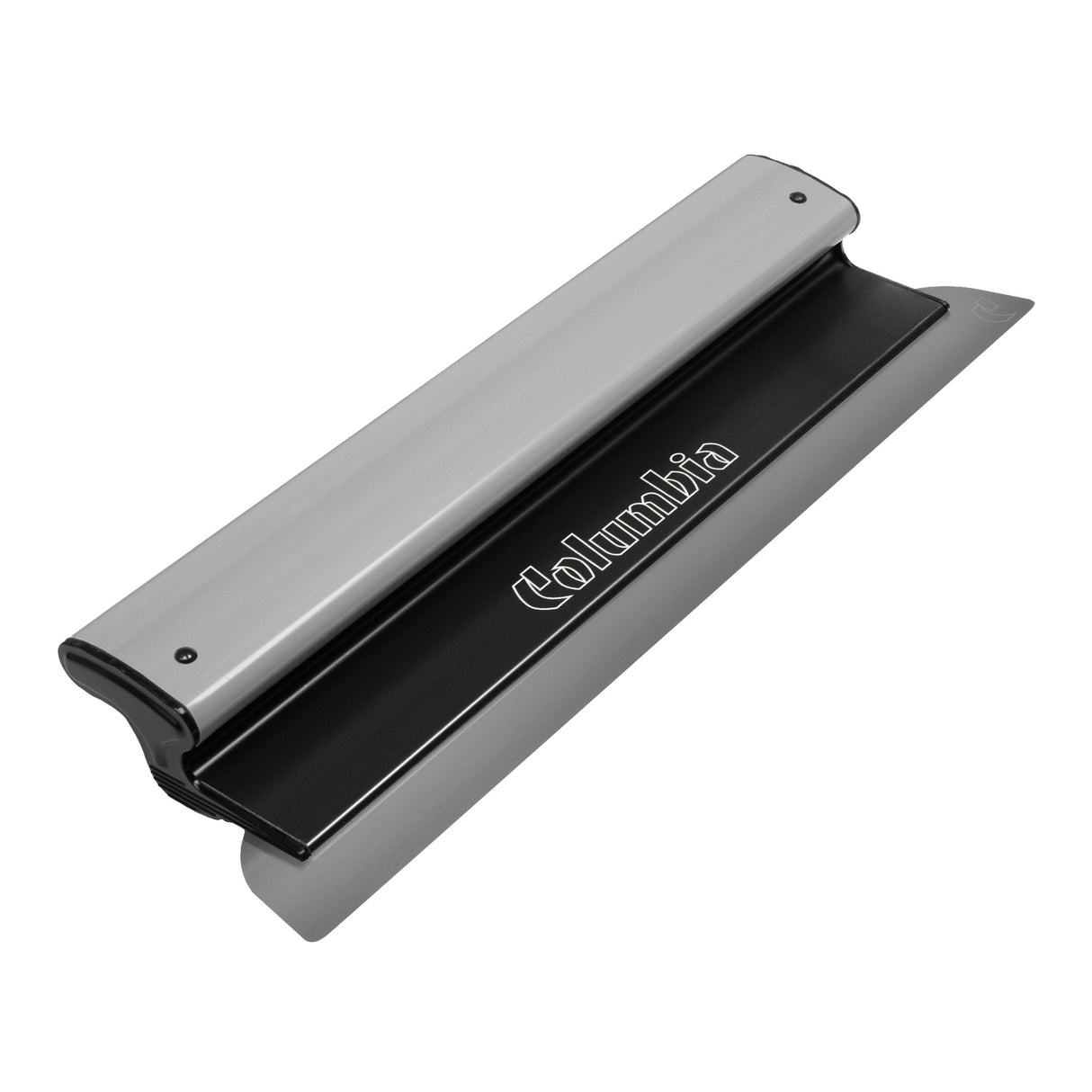 18-inch Columbia Fat Boy Smoothing Blade with a stainless steel blade featuring rounded edges and a black and grey plastic body