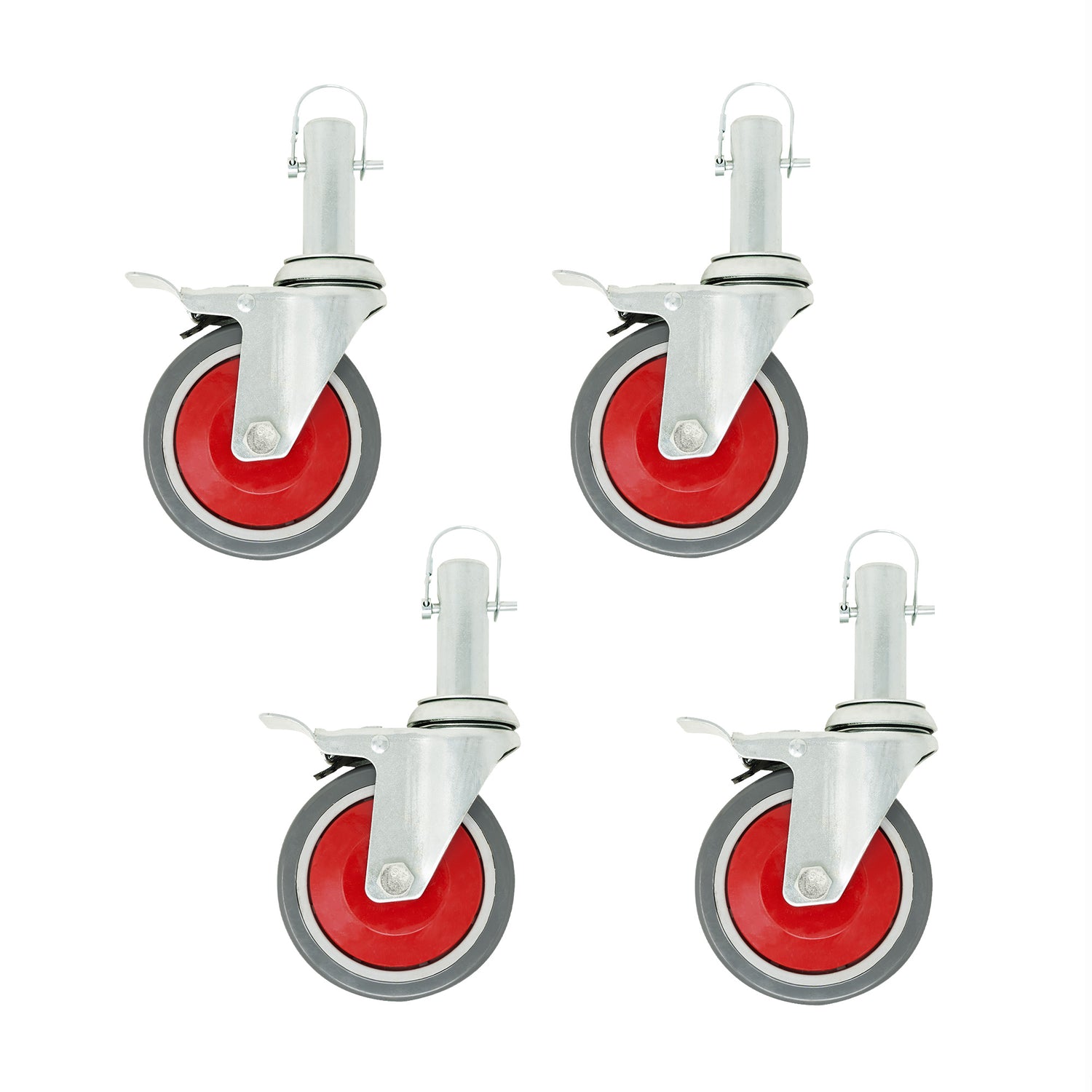 Ruedas de doble bloqueo de alta resistencia Metaltech de 5" para andamio portátil Buildman