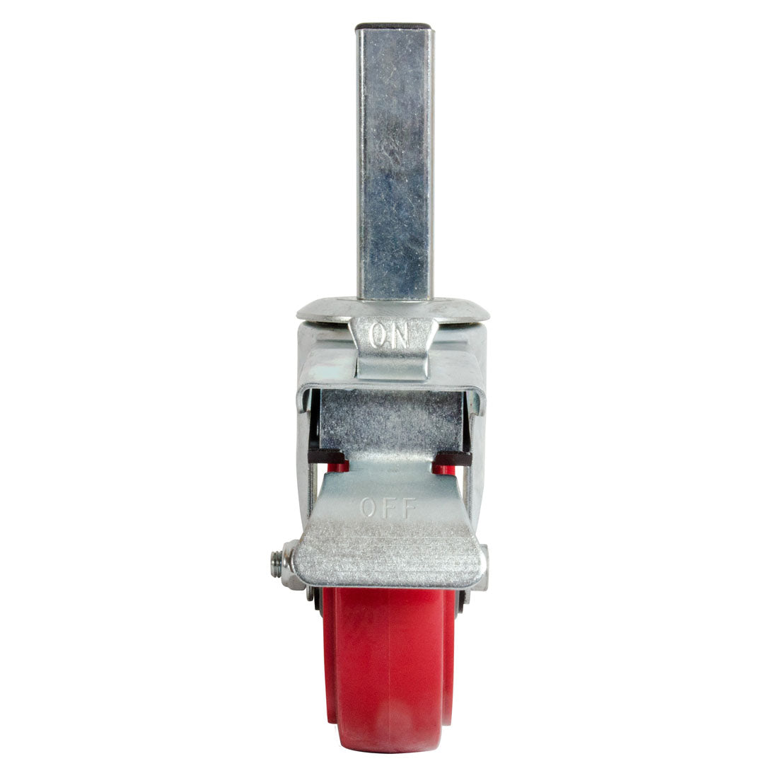 Rueda de alta resistencia Metaltech de 6" con pasador de bloqueo para plataforma de paneles de yeso Buildman de 6'