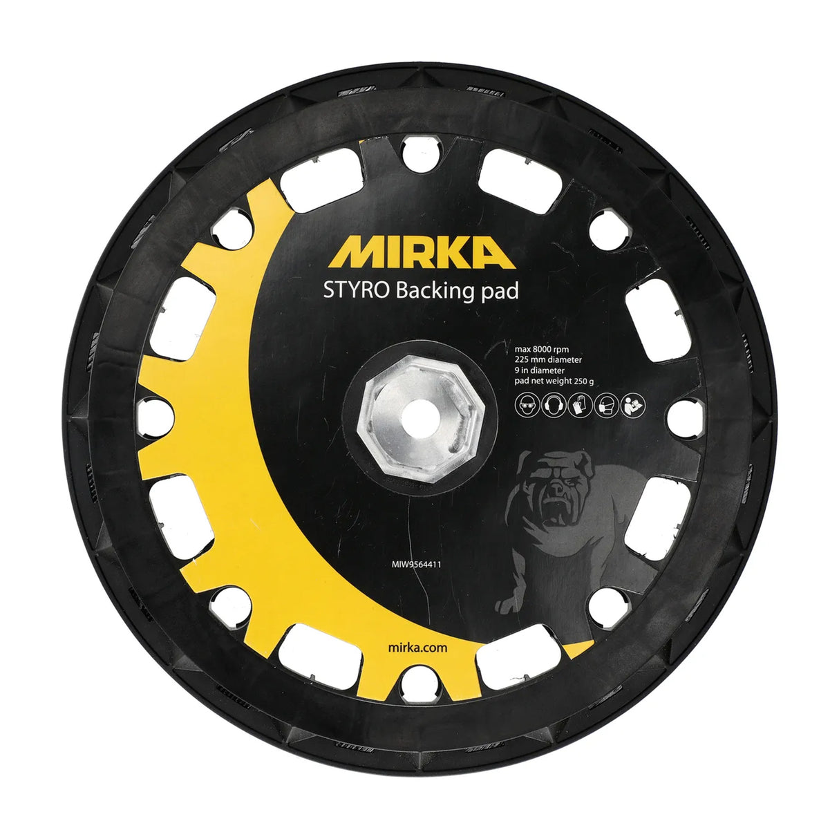 Almohadilla trasera Mirka STYRO de 9" para LEROS (MIW9564411)
