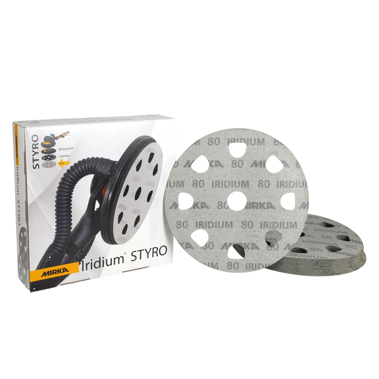 Discos Mirka Iridium 9" Grip 9H STYRO