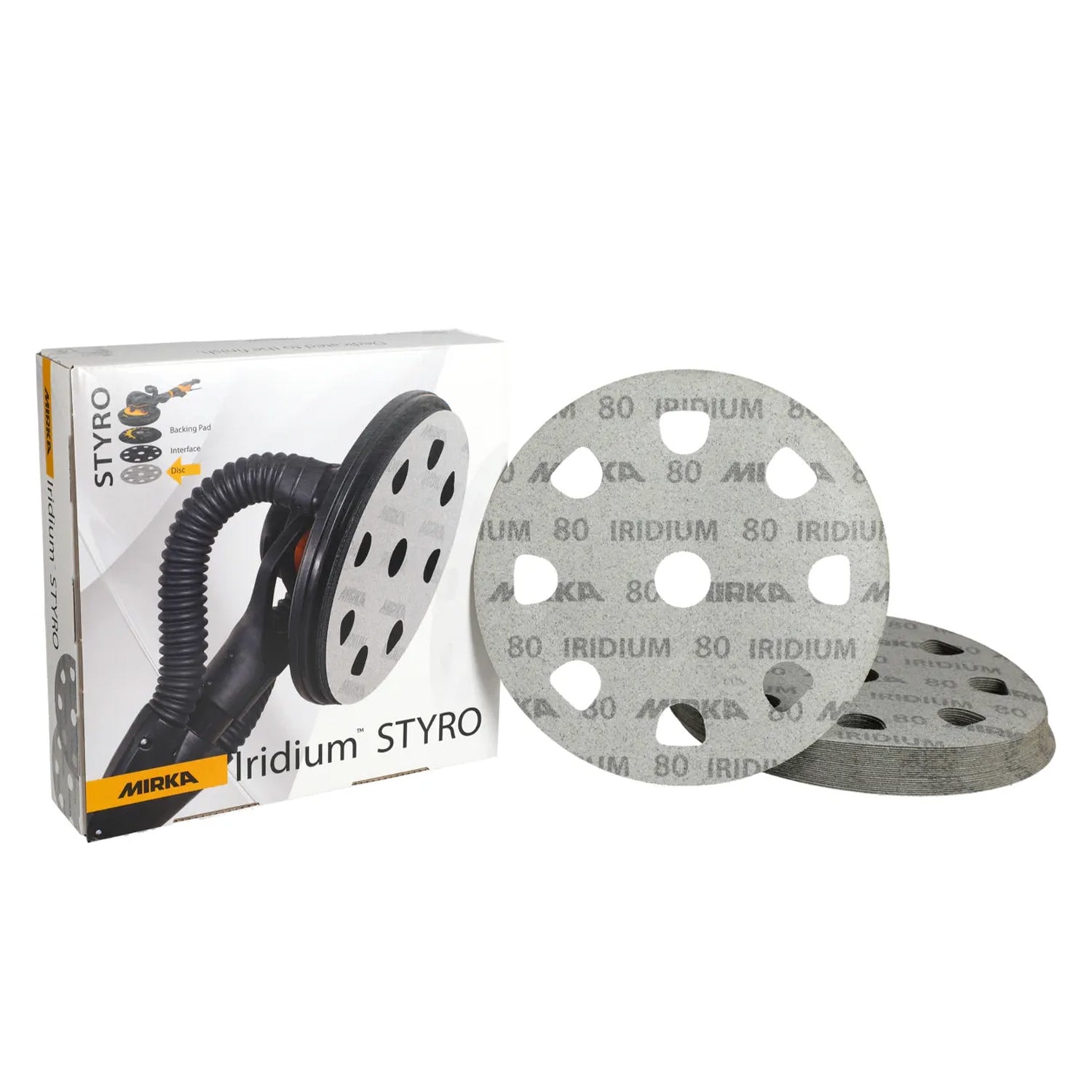 Discos Mirka Iridium 9" Grip 9H STYRO