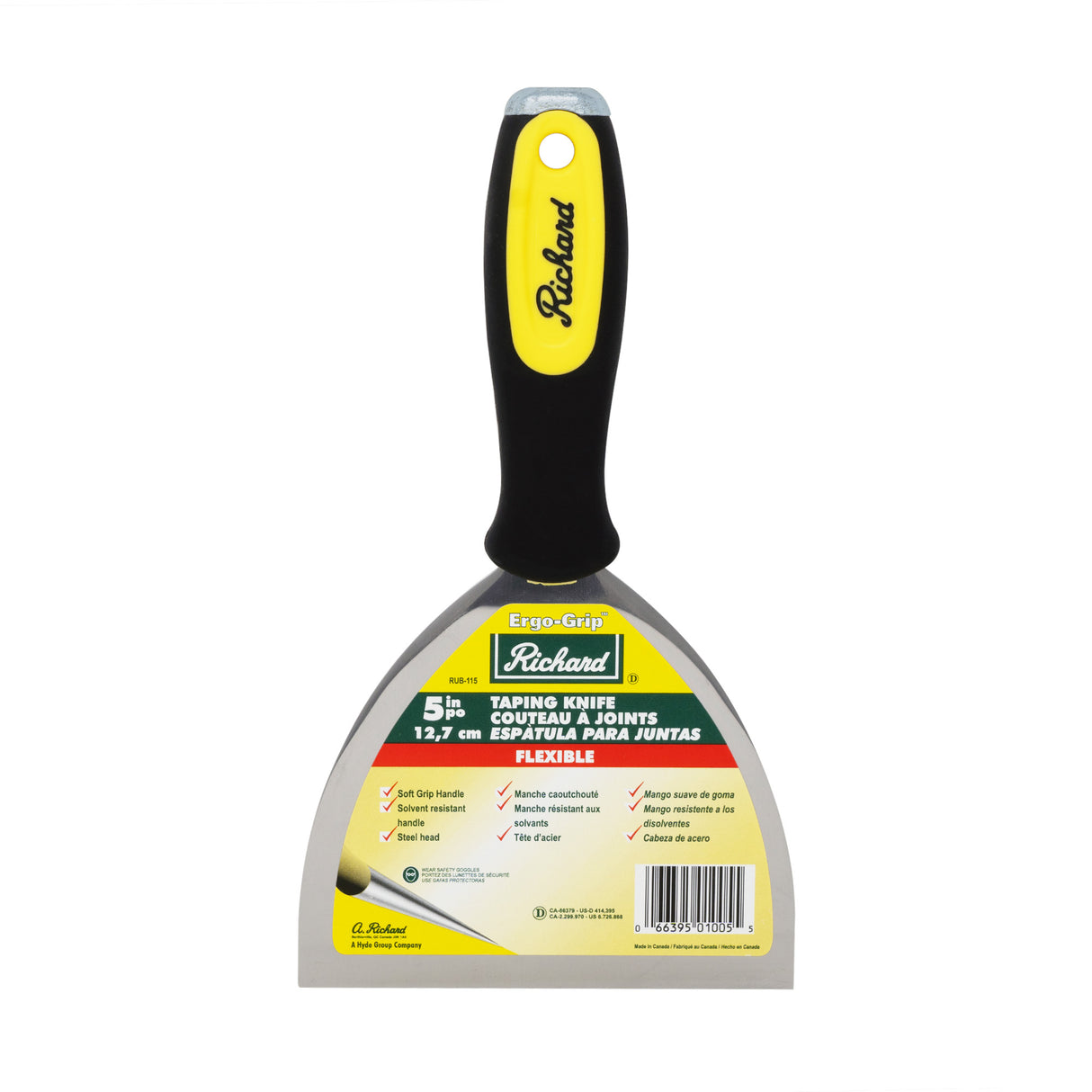 Juego de cuchillos para juntas de acero al carbono Ergo-Grip de 5 piezas Richard