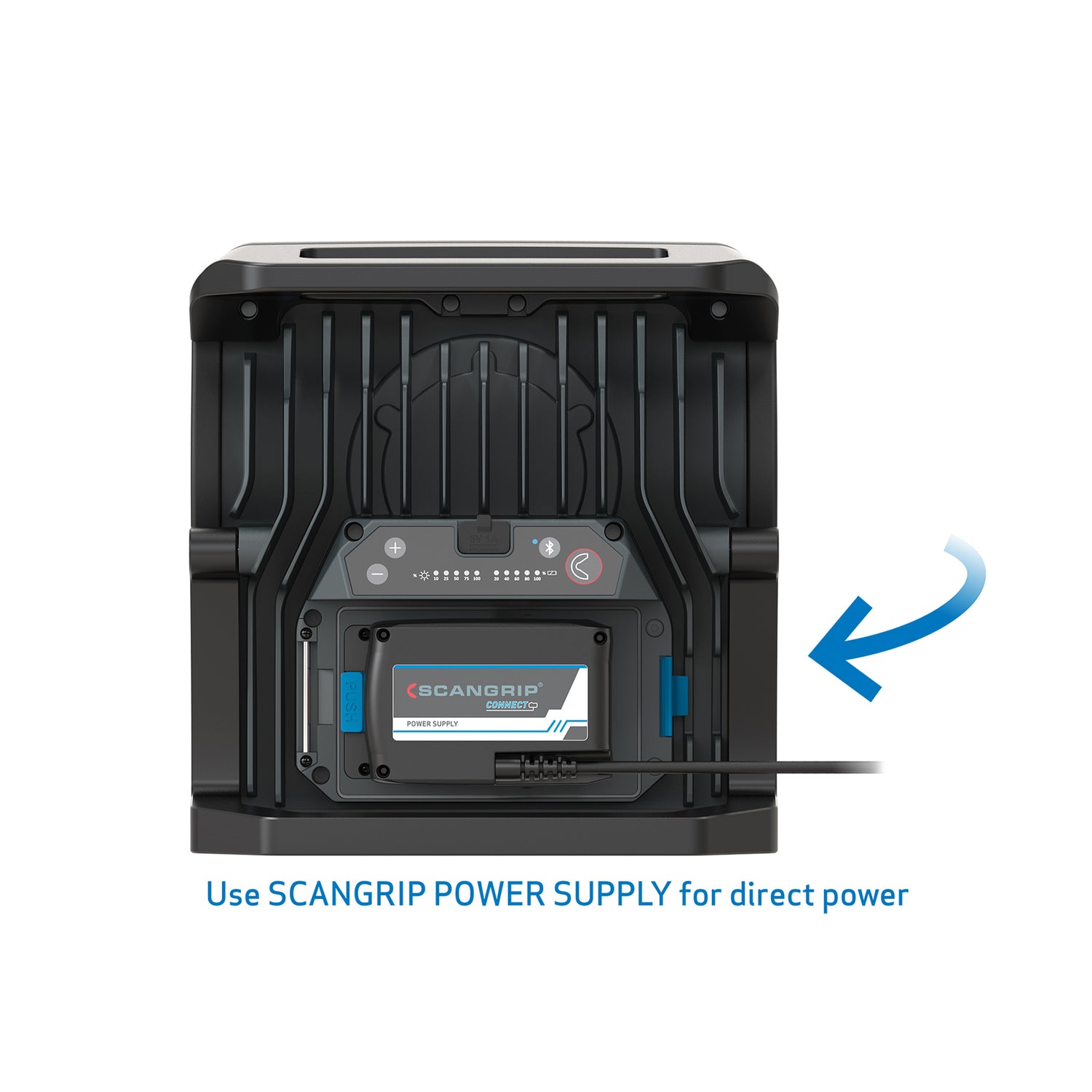 Luz de trabajo LED COB Scangrip Nova 10 Connect de alta eficiencia de 10000 lúmenes para paquetes de baterías de 18 V/20 V