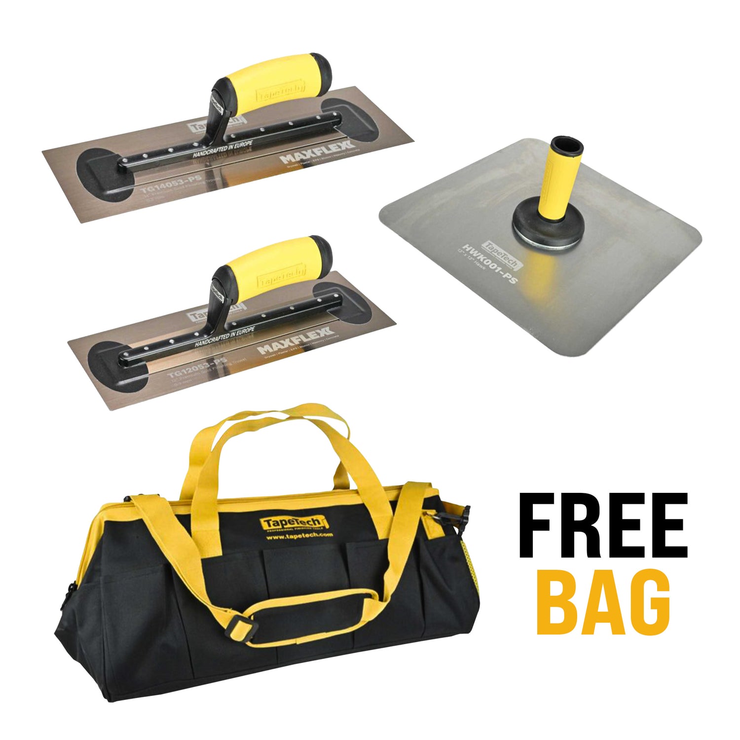 Juego de llana y halcón de acabado TapeTech Premium Gold