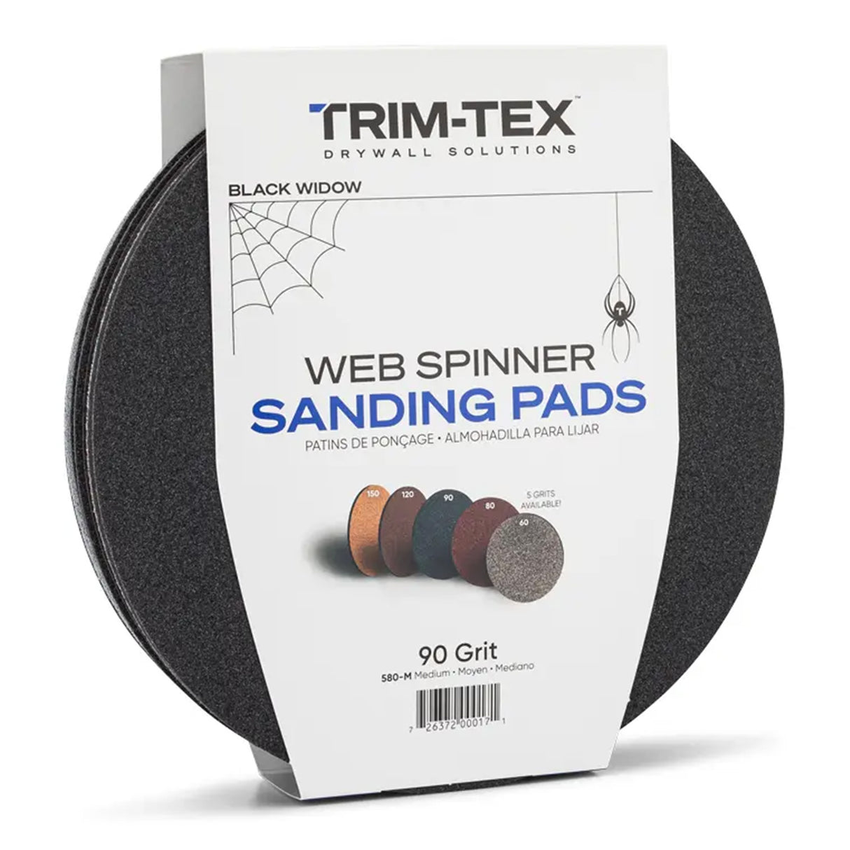 Trim-Tex Black Widow Web Spinner 9" Sanding Pads (6 Pack)