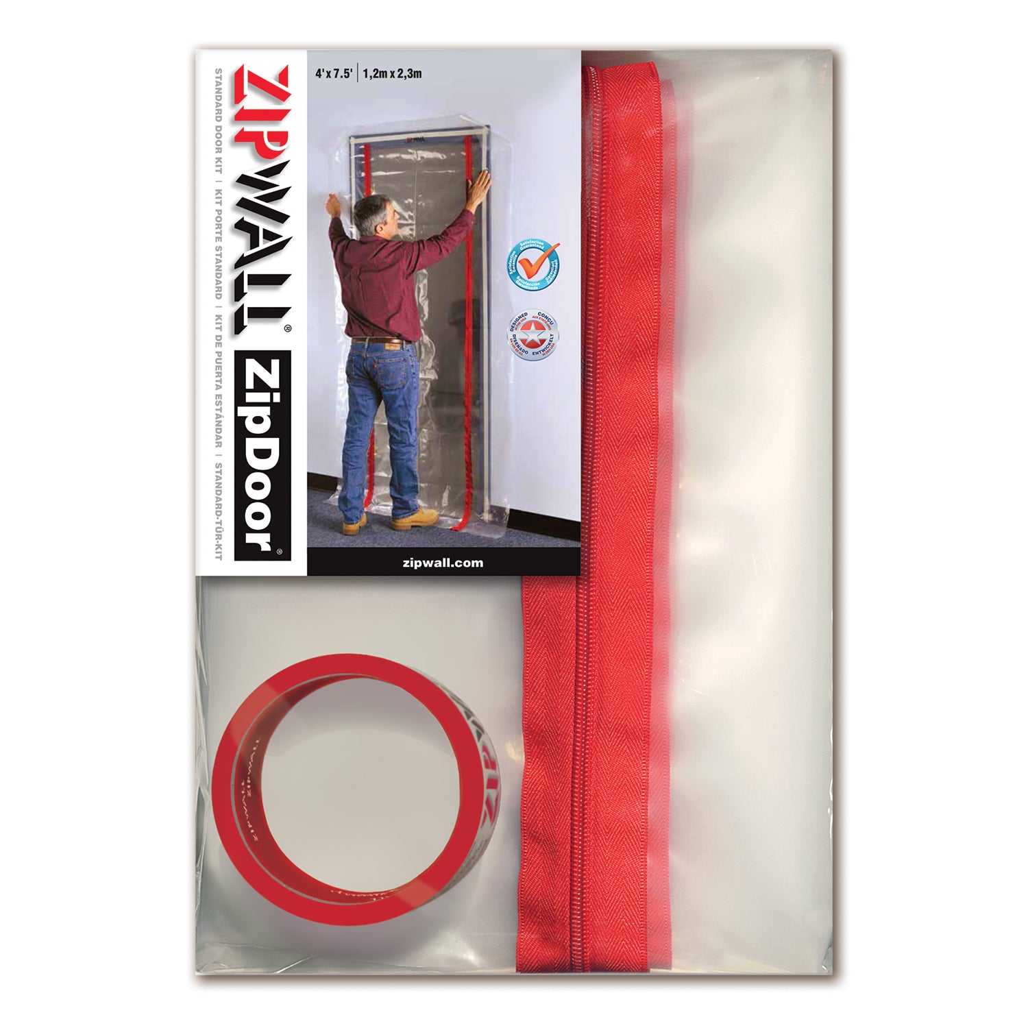 Kit de puerta estándar ZipWall® ZDS ZipDoor®