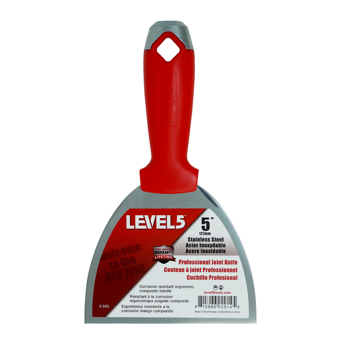 Cuchillo para juntas de acero inoxidable Level5 con mango compuesto
