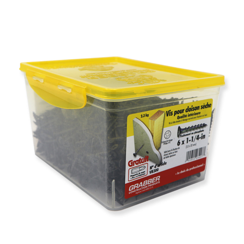 Grabber Drywall to Wood Tornillos - Cabeza de trompeta - Rosca gruesa