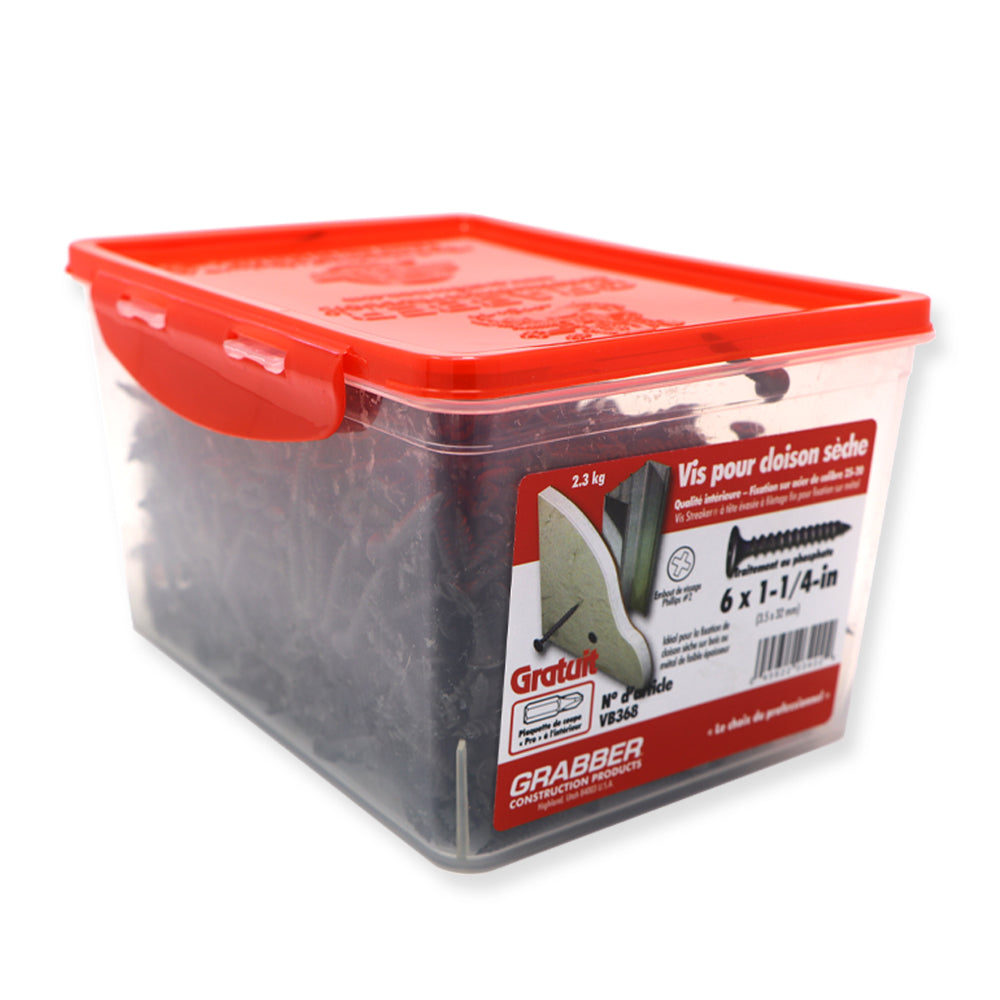 Tornillos Grabber para paneles de yeso - Cabeza de trompeta - Rosca fina