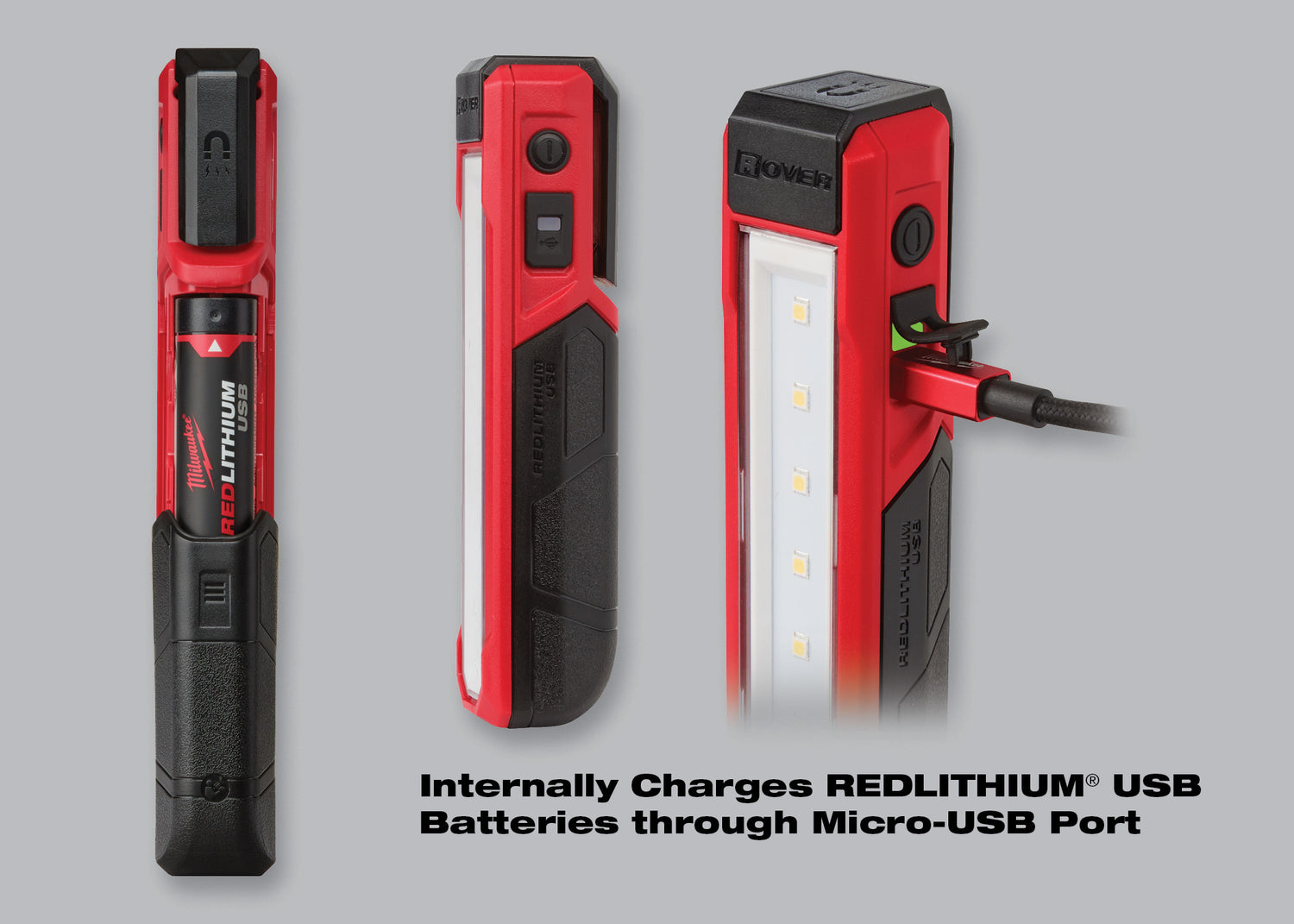 Milwaukee 2112-21 Luz de inundación de bolsillo recargable por USB Rover