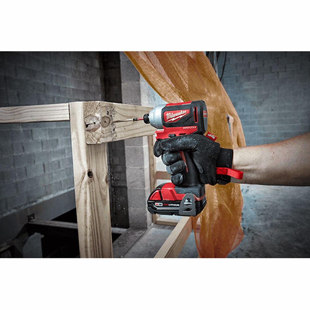 Milwaukee 2892-22CT M18 Kit combinado de destornillador de impacto y taladro sin escobillas compacto