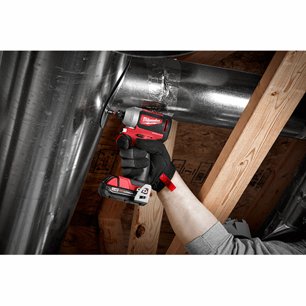 Milwaukee 2892-22CT M18 Kit combinado de destornillador de impacto y taladro sin escobillas compacto