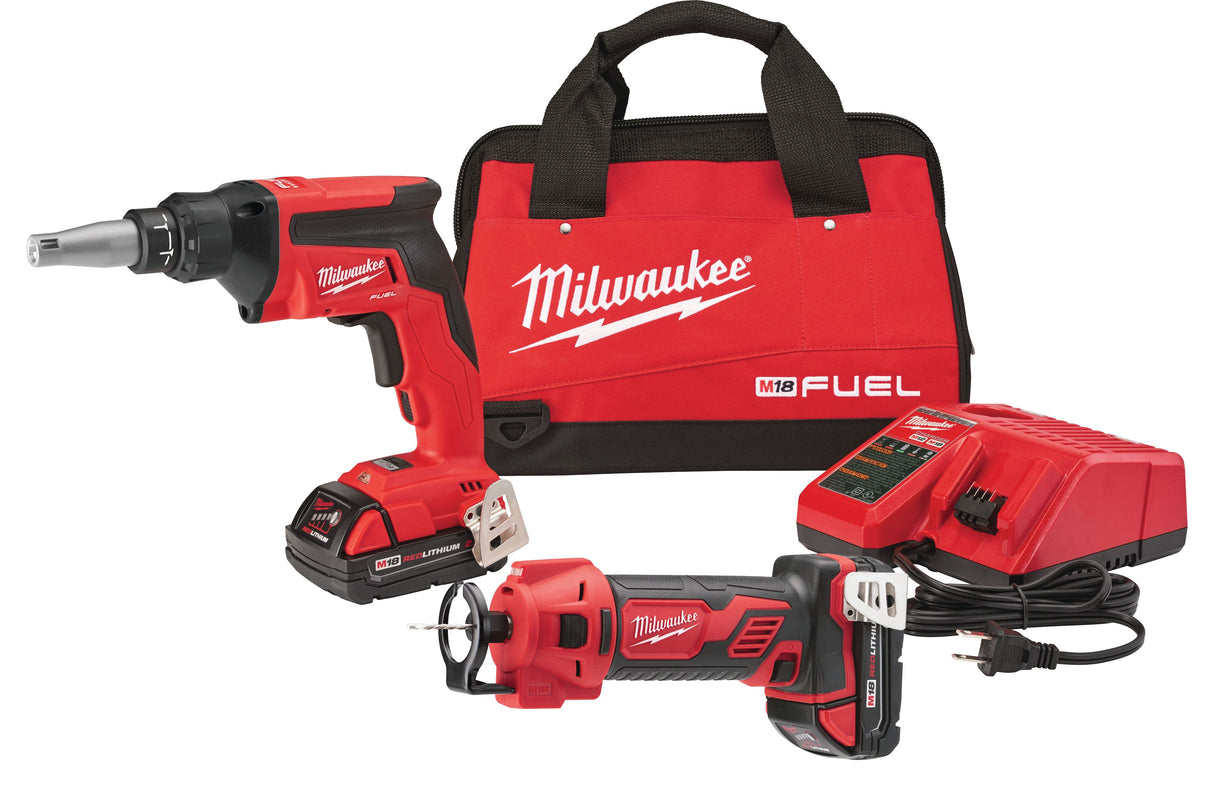 Milwaukee 2866-22CTP Kit de pistola para paneles de yeso con herramienta de corte