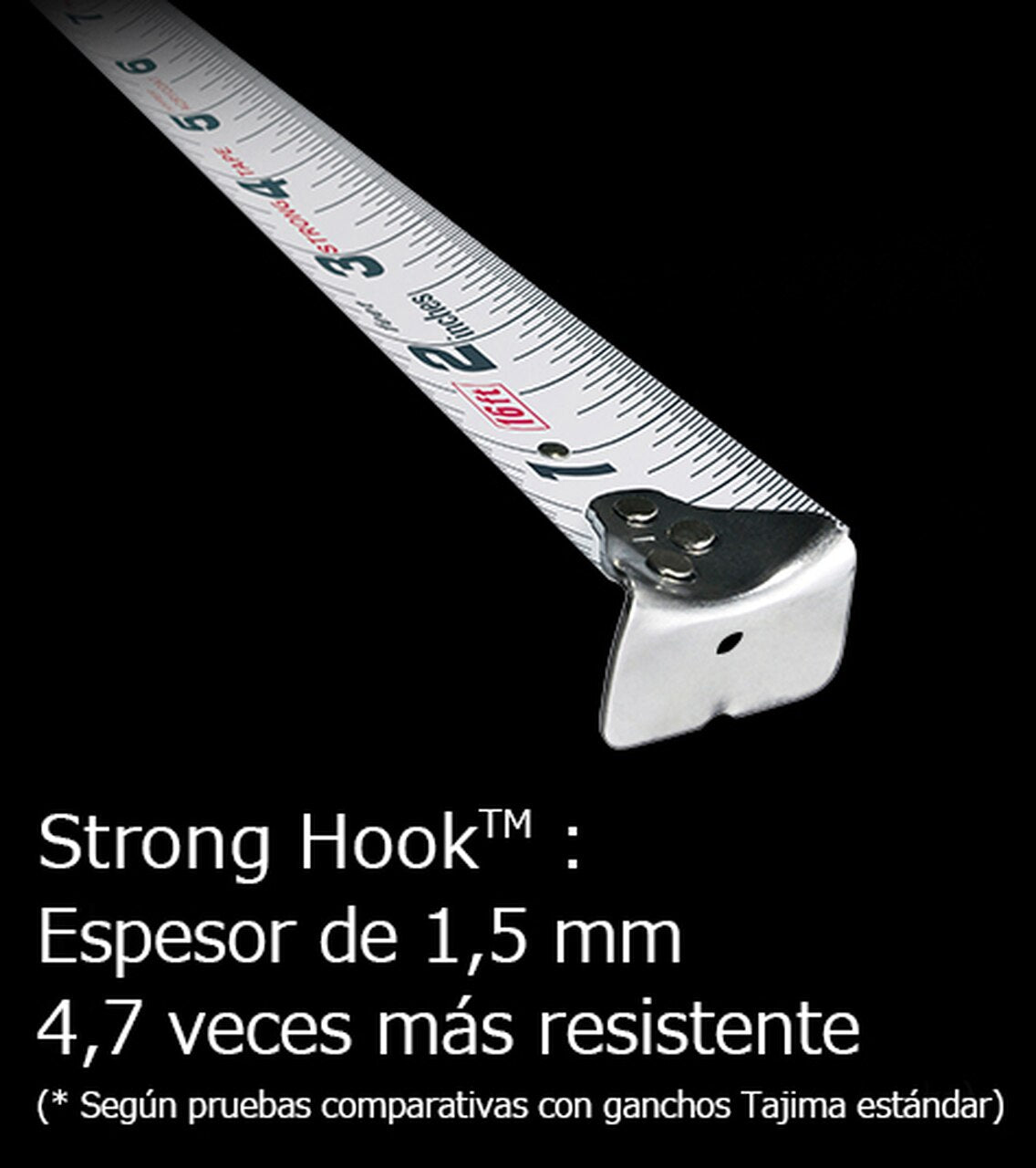 Cinta métrica Tajima GS-Lock con soporte para cinturón de seguridad