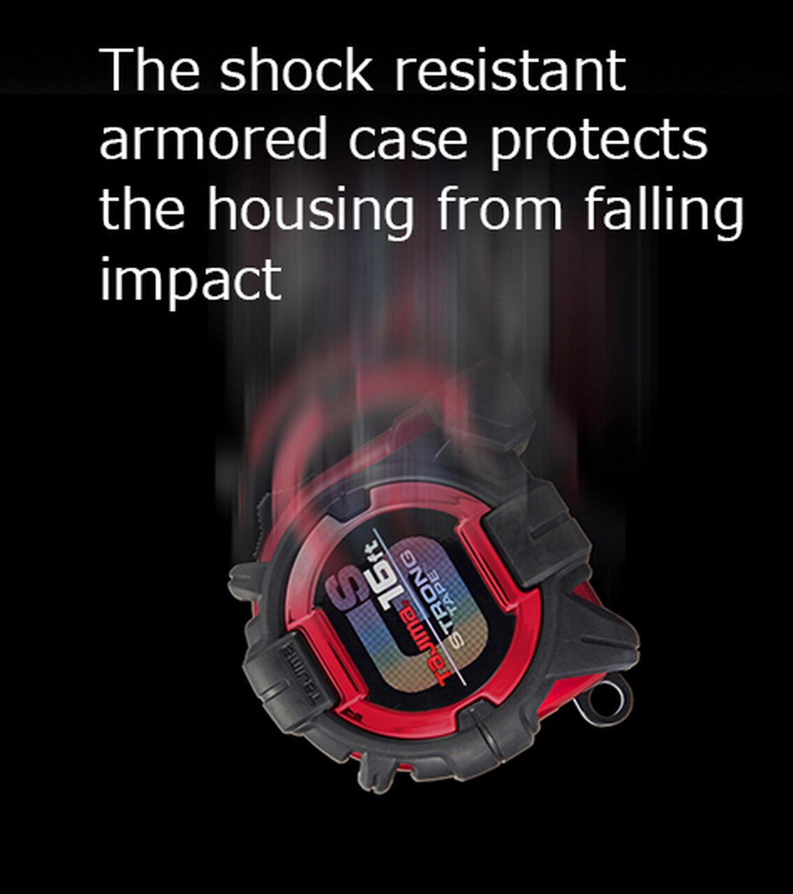 Cinta métrica Tajima GS-Lock con soporte para cinturón de seguridad