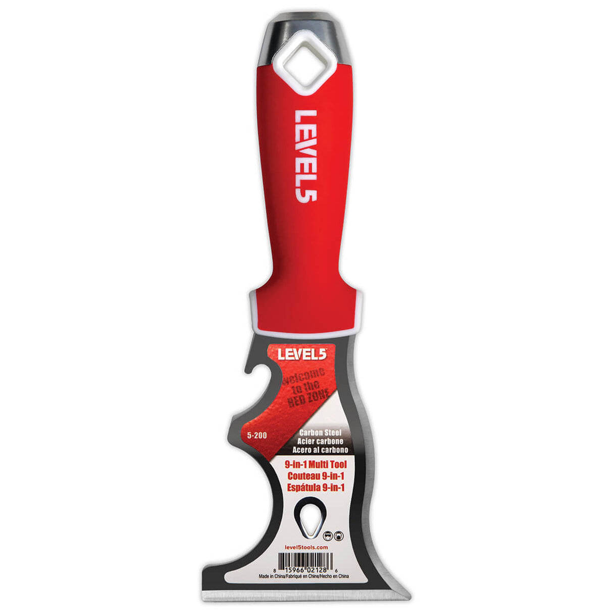 Espátula para masilla especializada de acero al carbono de nivel 5 con mango de agarre suave