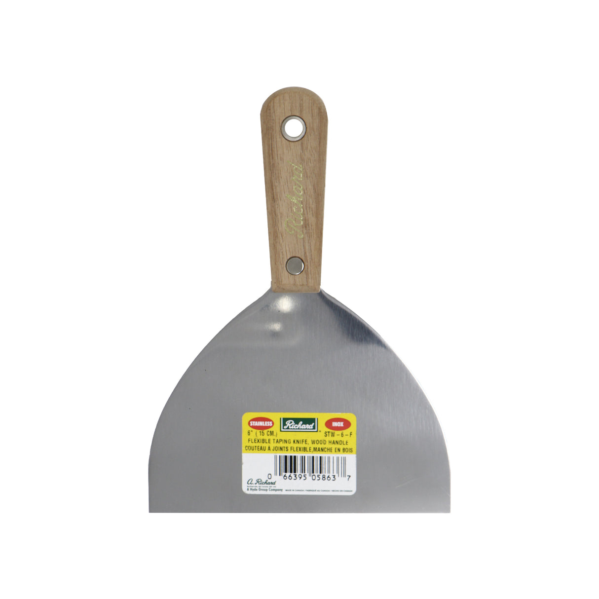 Cuchillo para encintar flexible Richard Acero inoxidable con mango de madera