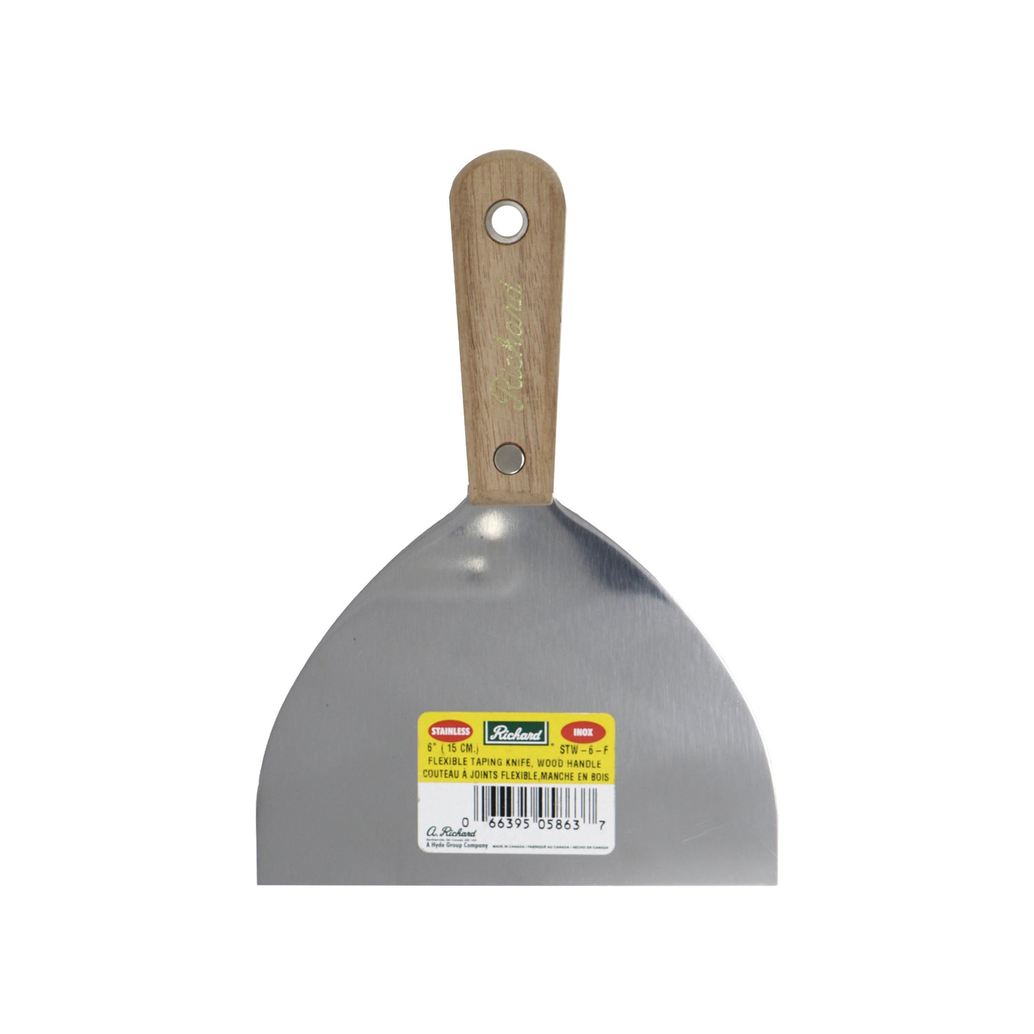 Cuchillo para encintar flexible Richard Acero inoxidable con mango de madera
