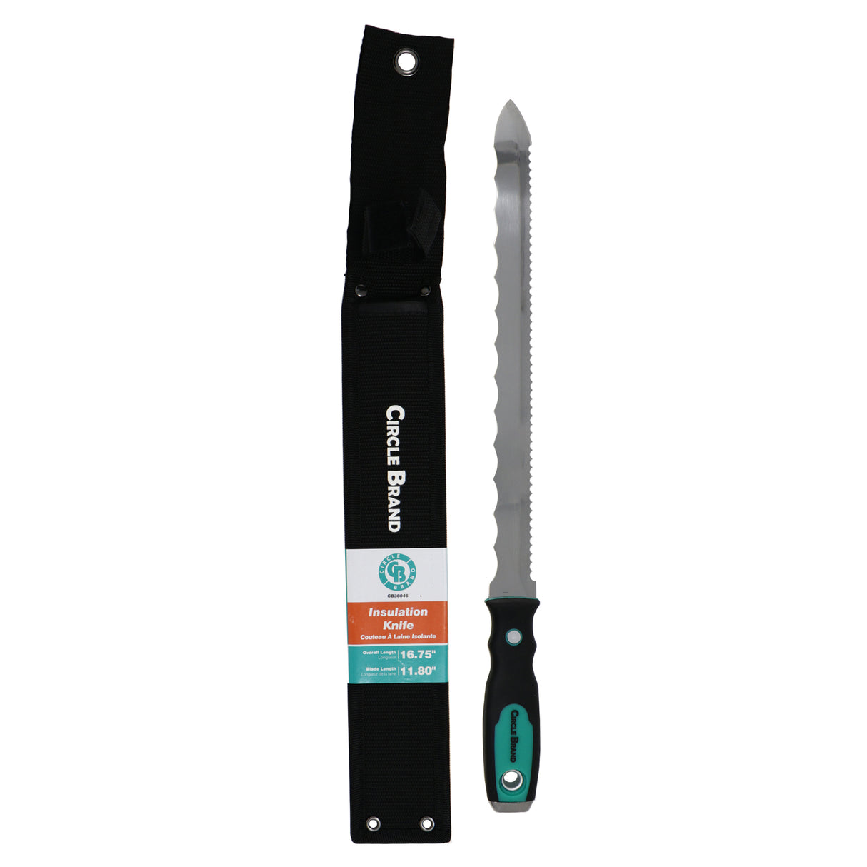 Cuchillo de aislamiento dentado doble de 11.8 ″ de la marca Circle
