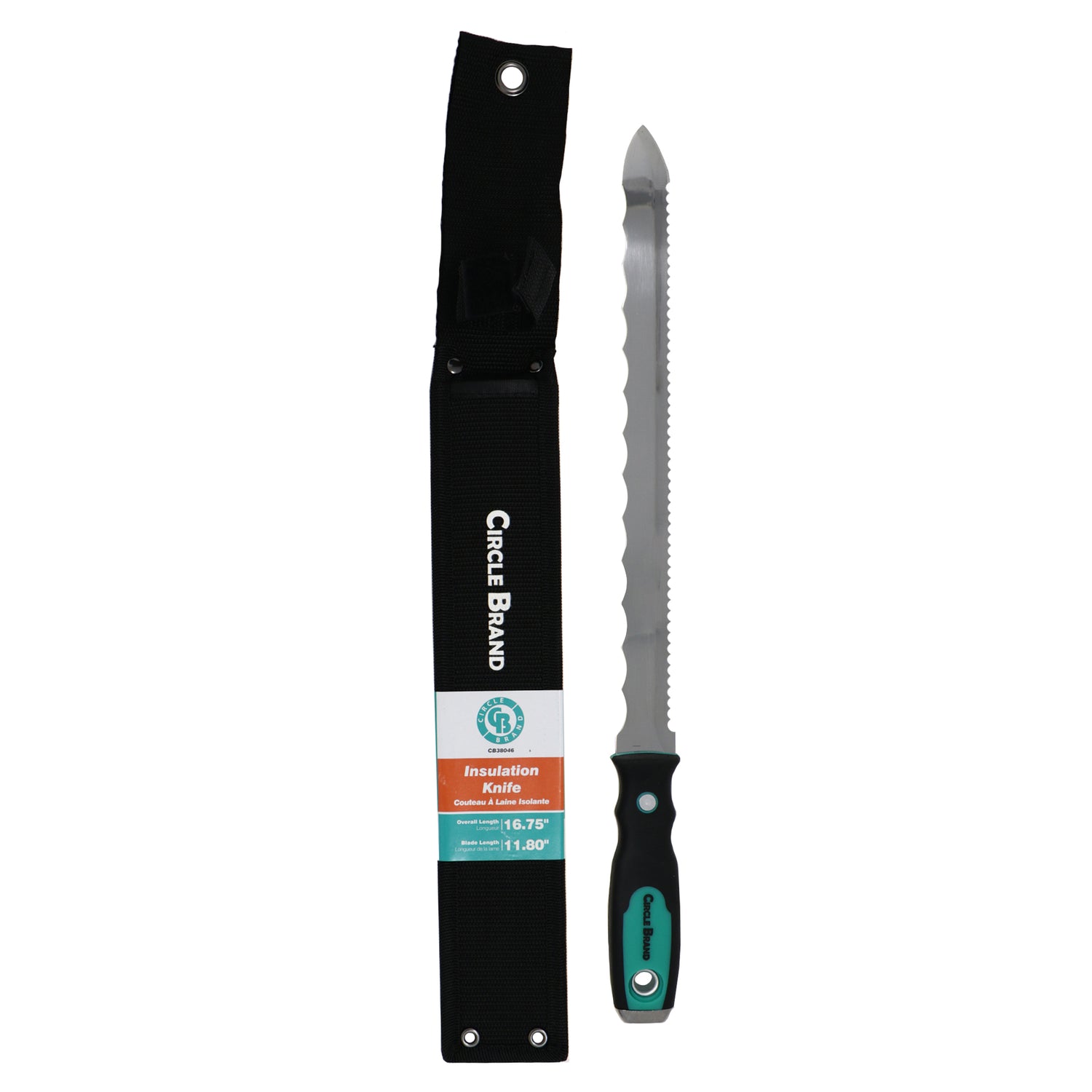 Cuchillo de aislamiento dentado doble de 11.8 ″ de la marca Circle