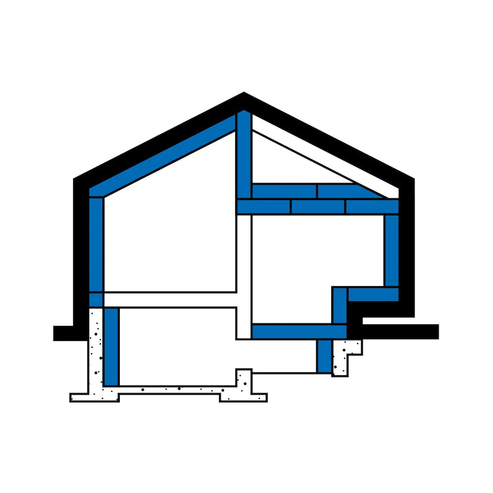 Aislamiento de montantes de madera Rockwool Comfortbatt R14