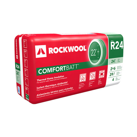 Aislamiento de montantes de madera Rockwool Comfortbatt R24