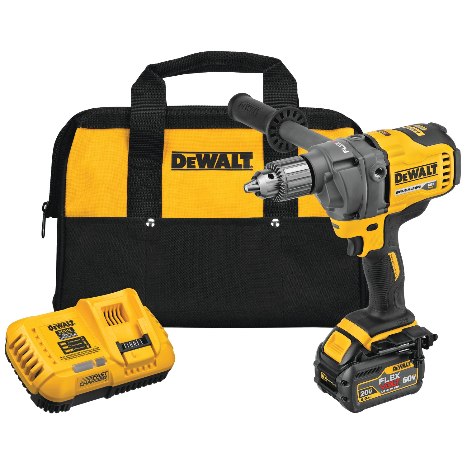 Mezclador/taladro DeWalt DCD130T1 60V MAX con sistema E-Clutch