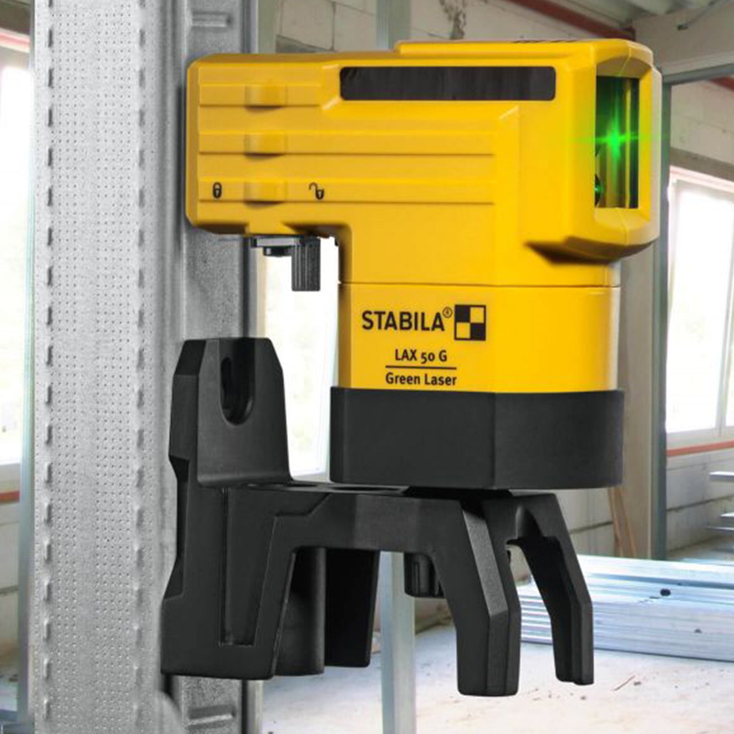 Láser verde de líneas cruzadas Stabila LAX50G con bastón incluido