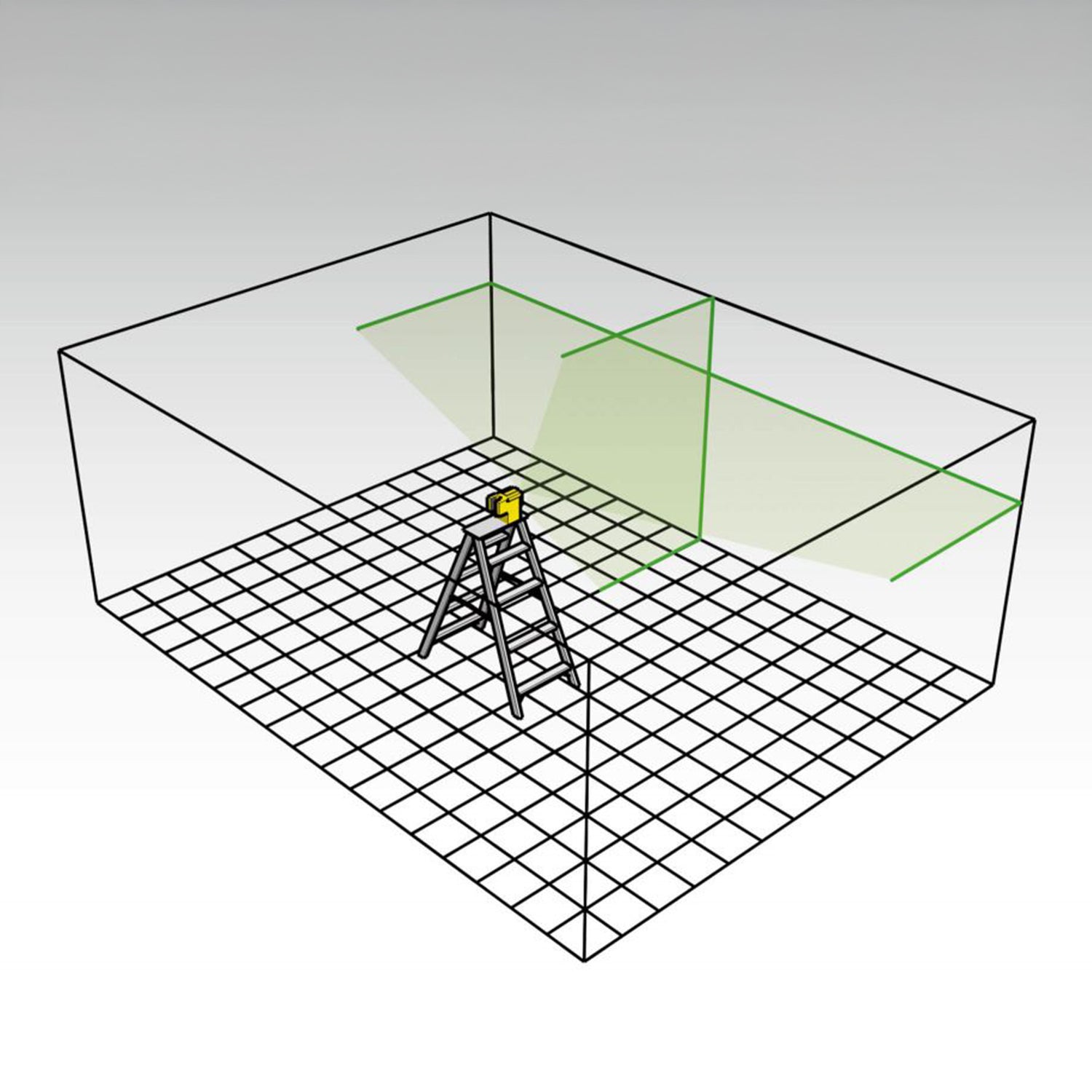Láser verde de líneas cruzadas Stabila LAX50G con bastón incluido