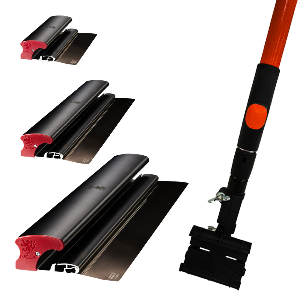 Juego de hojas de acabado Nela Edge Black Edition - 10", 24", 32" con mango extensible