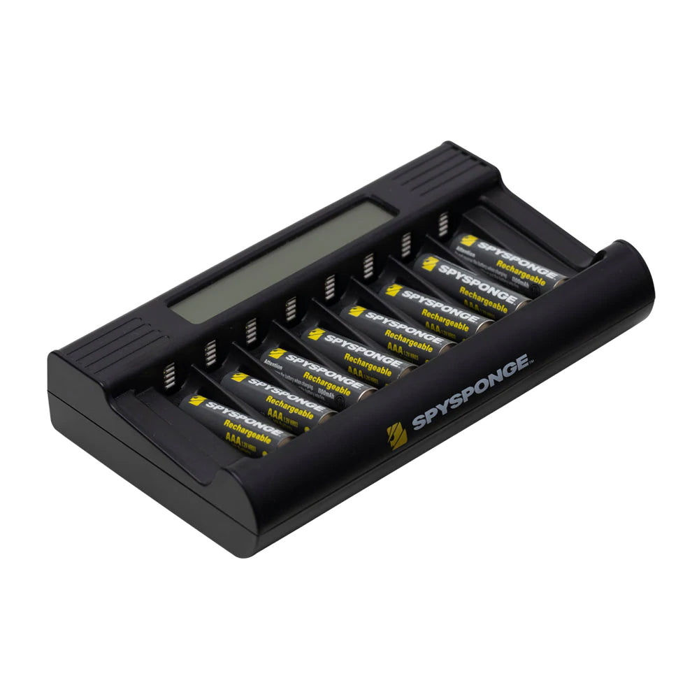 Chargeur de batterie rapide AAA Spysponge 8 baies